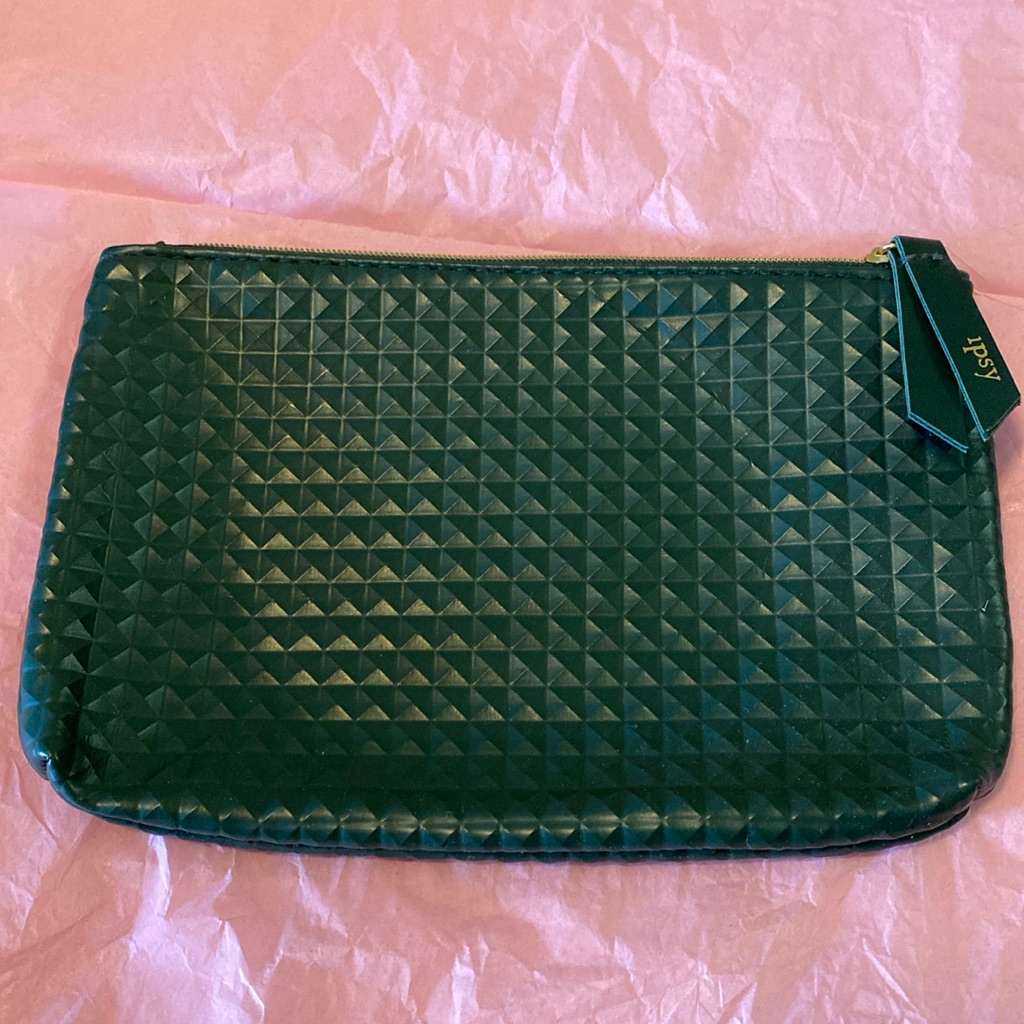 Ipsy Glam Bag Dark Green With Texture Ipsy Glam Bag Dark Green With Texture